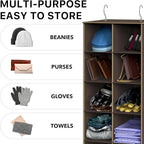 Simple Houseware 20 Section Shelves Hanging Shoes Organizer Holder for Closet, Brown
