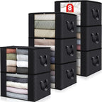 Fab totes Storage Bags,Clothes Blanket Storage Bins Foldable Closet Organizers with Reinforced Handle for Home Dorm Storage a