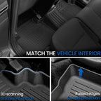 Floor Mats Set for Hyundai Tucson 2022-2025 2026 Hybrid Version (Not fit Gas and PHEV), All Weather TPE Cargo Liner Backrest Mat Trunk Mat Door Sill Guards Accessories (Hybrid Model)