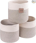 voten Storage Cubes Baskets Bins Organizer 11x11x11'' Fit 12x12''Cube Storage Organizer Bookcases Shelves,Durable Woven Cotto