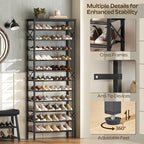 YATINEY 12 Tier Shoe Rack, Large Capacity Shoe Storage Organizer Holds 48 Pairs, Sturdy and Stable, for Entryway, Hallway, Cl