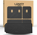 LASFIT Trunk Mat with Backrest Mat for Chevrolet Chevy Traverse 2024-2026 & GMC Acadia 2024-2026 & Buick Enclave 2025-2026, All Weather TPE Custom Fit Cargo Mat Trunk Liner with Backrest Mat, Black