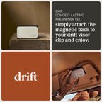 Drift Car Air Freshener - The Original Stone Air Freshener - Car Odor Eliminator - Long Lasting Scent - Metal Clip - Essentia
