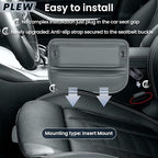 2-Pack Car Seat Gap Filler Organizer - Upgraded Anti-Slip Strap Design - Premium Leather Side Console Pocket - Prevent Phone Falling - Universal Fit Car Essentials for SUV, Truck & Sedan, Grey
