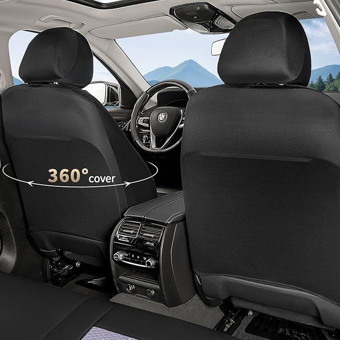FLORICH Purple Seat Covers for Cars Front Seats Cover Mesh Leather Car Seat Covers Automotive Comfort & Protection Airbag-Com