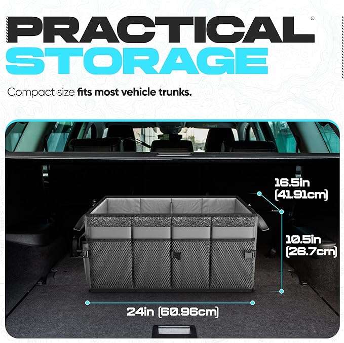 FORTEM Trunk Organizer For SUV Car Trunk Organizer, Foldable Storage, Car Accessories for Women Men, Collapsible Bag, Perfect C