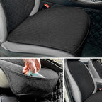 Linen Car Seat Covers Front Seat Covers Breathable Cloth Fabric Car Seat Protector - Universal Fit for Cars, Vans, SUVs, Truc