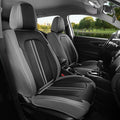 FREESOO Car Seat Covers Full Set, Black Gray Waterproof Car Seat Cover, Leather Seat Covers for Trucks, Luxury Car Seat Cover