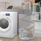 Seiritex Mesh Popup Laundry Hamper 115L Collapsible Laundry Basket Extra Large Capacity Foldable Clothing Storage Basket with