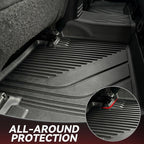 YITAMOTOR Floor Mats for Toyota Tacoma 2016-2023 Double Cab Automatic, Custom Fit All Weather Anti-Slip TPE Rubber Mat, Toyota Tacoma Accessories SR/SR5/TRD/Limited/Trail Floor Liner, 1st & 2nd Row