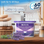 Moisture Absorbers, Efficient Lavender Vanilla Humidity Absorber & Odor Eliminator Boxes, Refillable Car Dehumidifier for