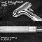 Car Safety Hammer, Car Glass Breaker with Seat Belt Cutter, Automotive Escape Tool, Metal Window Breaker, Emergecy Safety Ham