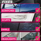 16 Fl. Oz Large Size Scratch Remover for Cars – Removes Swirls & Light Scratches in Minutes – Clear Coat Safe Car Polish Compound – Easy Hand Application Paint Restorer- No Buffer Needed
