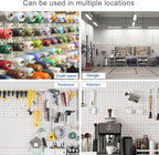 15 Pcs Double Pegboard Hooks 4 Inch, Heavy Duty Peg Board Hooks with Black Rubber Tipped, Pegboard Accessories Fit 1/4' Board