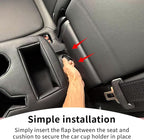 Xaido Car Back Seat Cup Holder, PU Leather Couch Sofa Bed Cup Holder Expander Tray, Boat Tray, Organizer for Trucks, Minivans