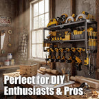 Power Tool Organizer, 8 Drill Holder for Tool Organizer, Storage and Organization for Garage, Heavy Duty Metal Tool Shelf Uti