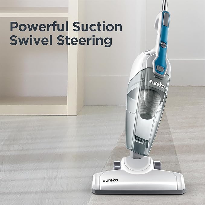 Eureka Corded Stick Vacuum Cleaner for Home Pet Hair, Lightweight Stick Vacuum Cleaner with Powerful Suction for Carpet Tile 