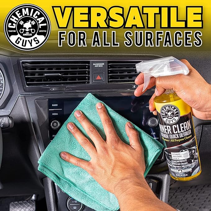 Chemical Guys InnerClean Quick Detailer with Pineapple Scent, High Performance Interior and Dashboard Cleaner, Dust Repellent