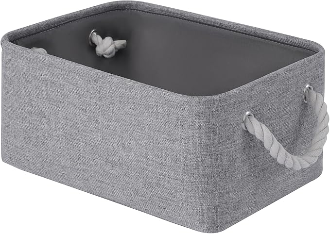 Storage Baskets for Shelves 13.8x9.8x6.7 Inch, Foldable Fabric Storage Bins with Handles, Small Storage Baskets for Organizin