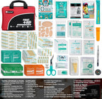 First Aid Kit -160 Pieces Compact and Lightweight - Including Cold (Ice) Pack, Emergency Blanket, Moleskin Pad,Perfect for Tr