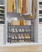 Kitsure Shoe Rack - Stainless Steel Shoe Organizer, Sturdy Shoe Rack for Closet and Front Door Entrance, Free Standing Shoe S