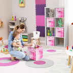 Sorbus Fabric Storage Cubes - 6 Foldable Tie Dye Storage Bins for Organizing Cubbies, Toy Box - Clothes Storage & Closet Orga