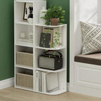 Furinno PASIR Book Shelf, 3-Tier Corner Bookshelf with Open Shelf, Standing Bookcase, 9.3 x 12 x 31.5 for Organization and St