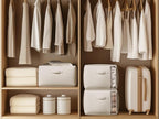 Large Canvas Clothes Storage Bags with Thick Handles and Clear Window, Foldable Cotton Linen Underbed Closet Organizer for Cl