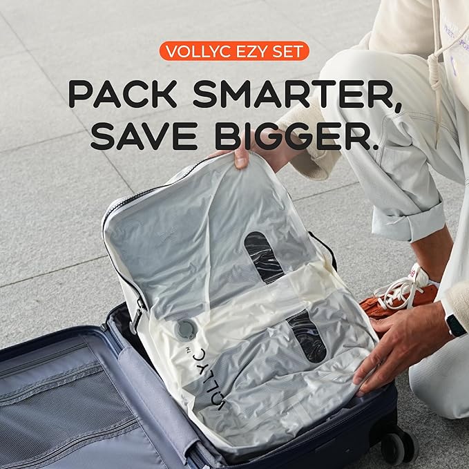 25L Waterproof Travel Vacuum Bags with Pump, Tear-Resistant Design,Lightweight Compression Storage, Durable Vacuum Seal Bags 