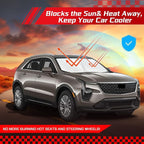 ARISMOTOR Windshield Sun Shade for Cadillac XT4 2019-2025, Custom Fit Foldable Front Window Sunshade Sun Visor Protector, Block UV Rays Keep Your Car Cooler