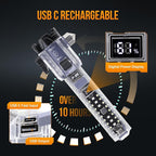 Car Emergency Flashlights Rechargeable 2Packs, 990,000L High Lumens Car Flashlight Emergency Kit, 7 Modes Tactical LED Flash 