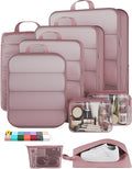 Veken 9/11 Set Compression Packing Cubes for Travel Essentials,Compressible Expandable Large Luggage Organizer Bags for Cloth
