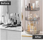 shuang qing Rotating Makeup Organizer for Vanity, Large Capacity Skincare Perfume Storage, Bathroom Counter Organizer, 360 Sp