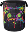 Game Controlle Laundry Basket Collapsible Laundry Hamper Clothes Toy Storage Bin for Bathroom Bedroom Room Decor 16" X 20.8"