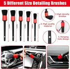 Viewsun 17PCS Car Cleaning Kit, Red Car Interior Detailing Kit with High Power Handheld Vacuum, Detailing Brush Set, Windshie