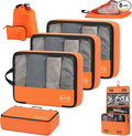 8-Piece Compression Packing Cubes for Travel, Bright & Lightweight Luggage Organizer System for Outdoor Travel & Adventure, S