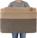 JMvicyroam Woven Blanket Basket,96L Large Storage Bin for Blankets Toys Clothes,Decorative Rope Basket for Living Room Bedroo
