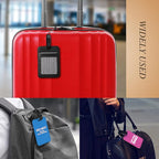 Frienda 8 Pieces Sublimation Luggage Tags Bulk PU Leather Name Label Blank Suitcase Heat Transfer Bag Card Business ID Card H