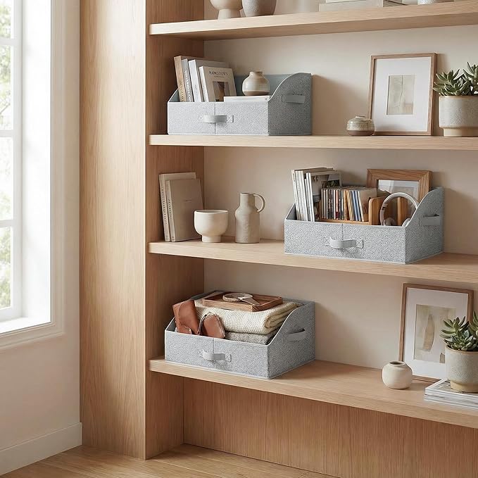 GRANNY SAYS Purse Organizer for Closet, Trapezoid Storage Bins, Closet Organizers and Storage, Decorative Storage Baskets for