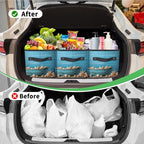 Reusable Grocery Bags Heavy Duty Shopping Bags Foldable Large Tote Bags with Long Handles & Hard Bottom