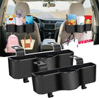 Headrest Backseat Organizer With Cup Holders, Perfect for Eating in Car, Kids' Seat Back Organizer, Food Table, Sauce Holder, Travel Accessories (2 Pack)