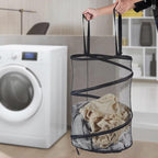 Seiritex Mesh Popup Laundry Hamper 115L Foldable Laundry Basket Extra Large Capacity Collapsible Clothing Storage Basket with
