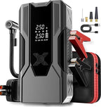Emergency Portable Jump Starter with Air Compressor - 3000A 150PSI for Cars, Trucks & SUVs up to 9L Gas/7L Diesel, 12000mAh
