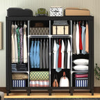 Non-Woven Wardrobe, No Tools Required, Large Capacity, Easy Assembly, Movable, Storage Rack, Waterproof, Dustproof, Stain Res