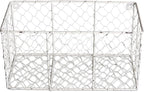 DII Chicken Wire Collection Farmhouse Vintage Wall Baskets, Assorted Basket, Antique White