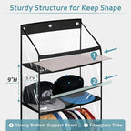 AOODA Clear Over The Door Hat Racks for Baseball Caps, Large Holds up to 72 Caps Hat Storage Organizer for Closet Wall, Deep 