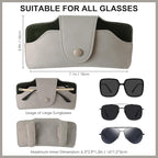 Car Sunglasses Holder for Car Visor Vegan Leather Auto Eyeglass Case with Clip Automotive Interior Visor Accessories