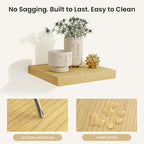 Fun Memories Rustic Wood Floating Shelves for Wall, Space-Saving Wall Mounted Shelves for Bathroom, Bedroom, Living Room and 