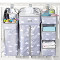 Orzbow XL Hanging Diaper Caddy Organizer for Baby Essentials, Removable 3 in 1 Diaper Stacker, Changing Table Organizer for C