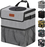 Car Trash Can Trash Bag Bin Hanging Waterproof Automotive Car Garbage Cans Leak Proof Vehicle Trash Can Grey